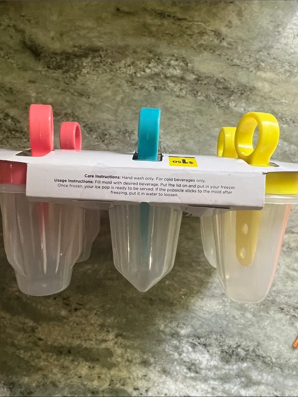 trueliving Ice Pop Ring Maker – Yellow, Teal, Pink Set